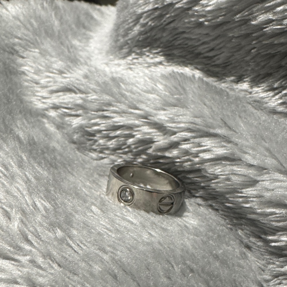 Silver Ring With Crystal Accent - image 1